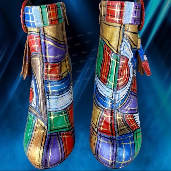 Custom Designed Womens Ankle Boots Size 7.5 - Picture 7 of 12